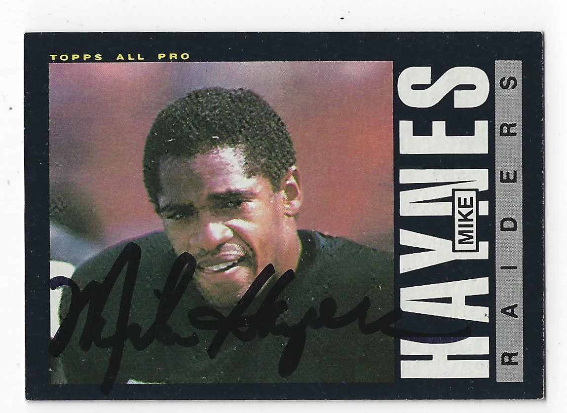 MIKE HAYNES  Autographed 1985 Topps Oakland Raiders Card