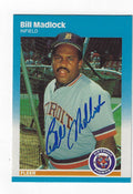 Autographed BILL MADLOCK 1987 FLEER Card
