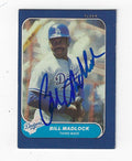 Autographed BILL MADLOCK Los Angeles Dodgers 1986 FLEER Mini Card