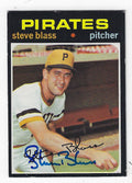 Autographed STEVE BLASS 1971 Topps Card