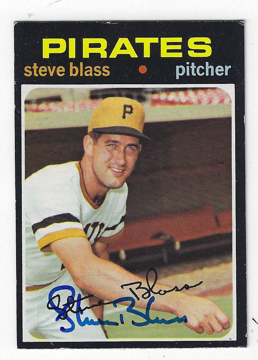 Autographed STEVE BLASS 1971 Topps Card