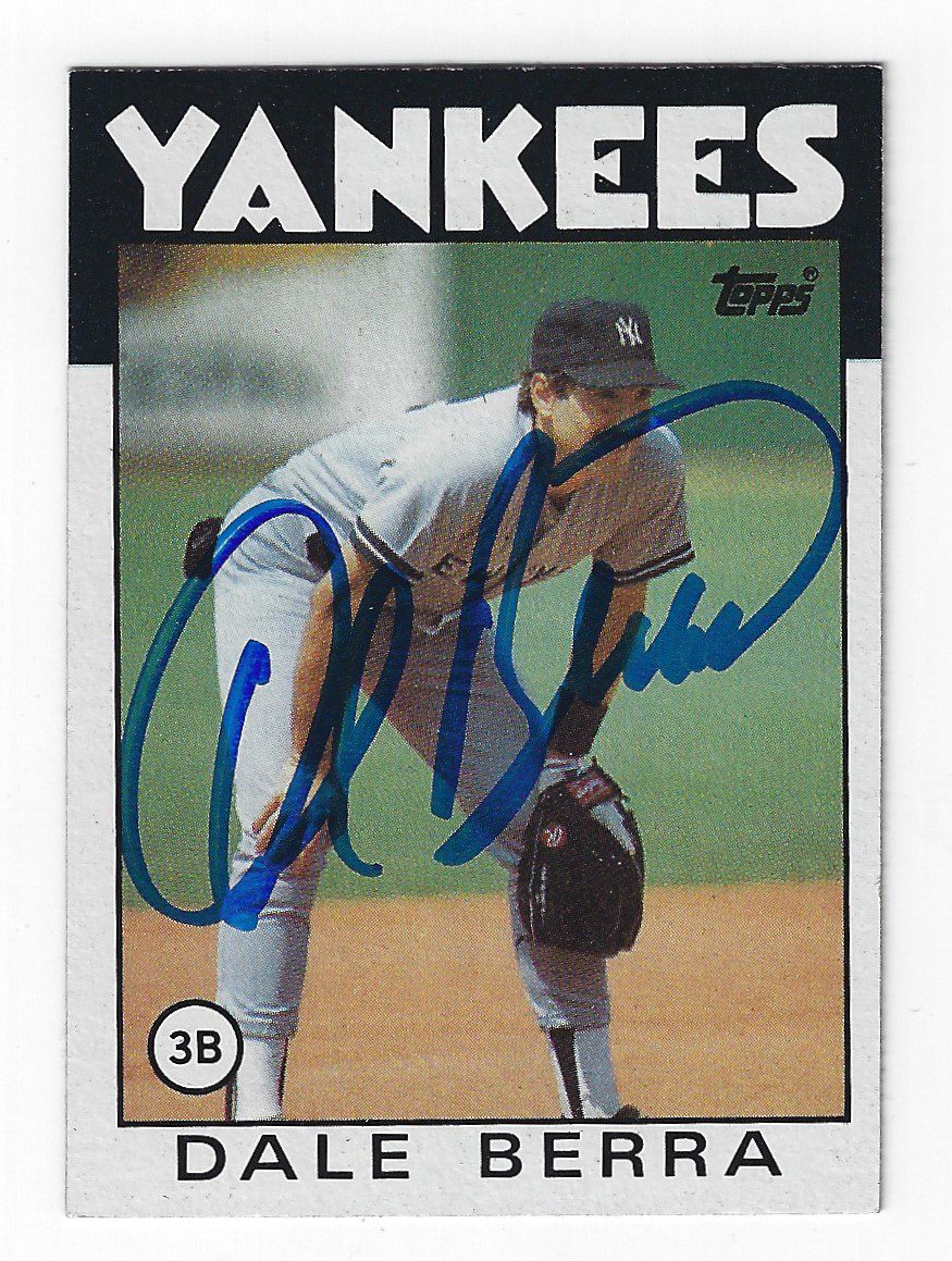 Autographed DALE BERRA 1986 Topps Card