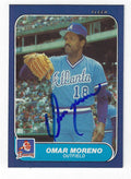 Autographed OMAR MORENO 1986 Fleer Card
