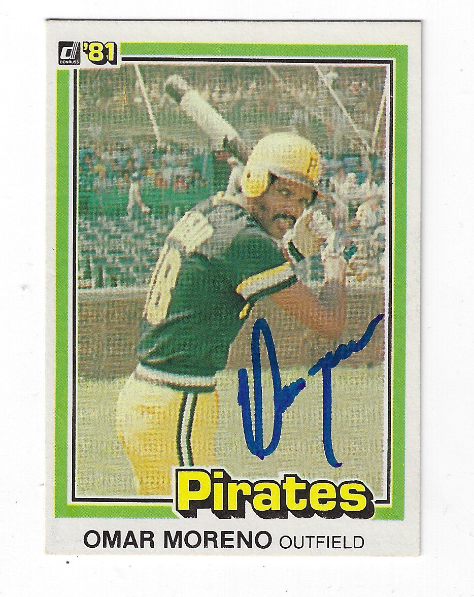 Autographed OMAR MORENO 1981 Donruss Card