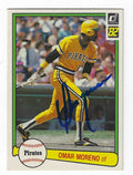 Autographed OMAR MORENO 1982 Donruss Card