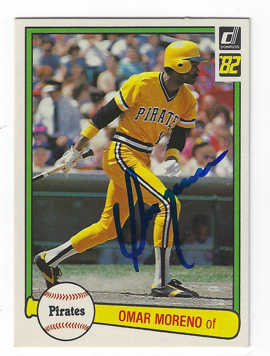 Autographed OMAR MORENO 1982 Donruss Card