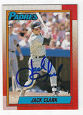Autographed JACK CLARK 1990 Topps Card