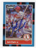 Autographed JACK CLARK 1988 Donruss Leaf