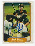 Autographed JACK CLARK 1982 Fleer Card