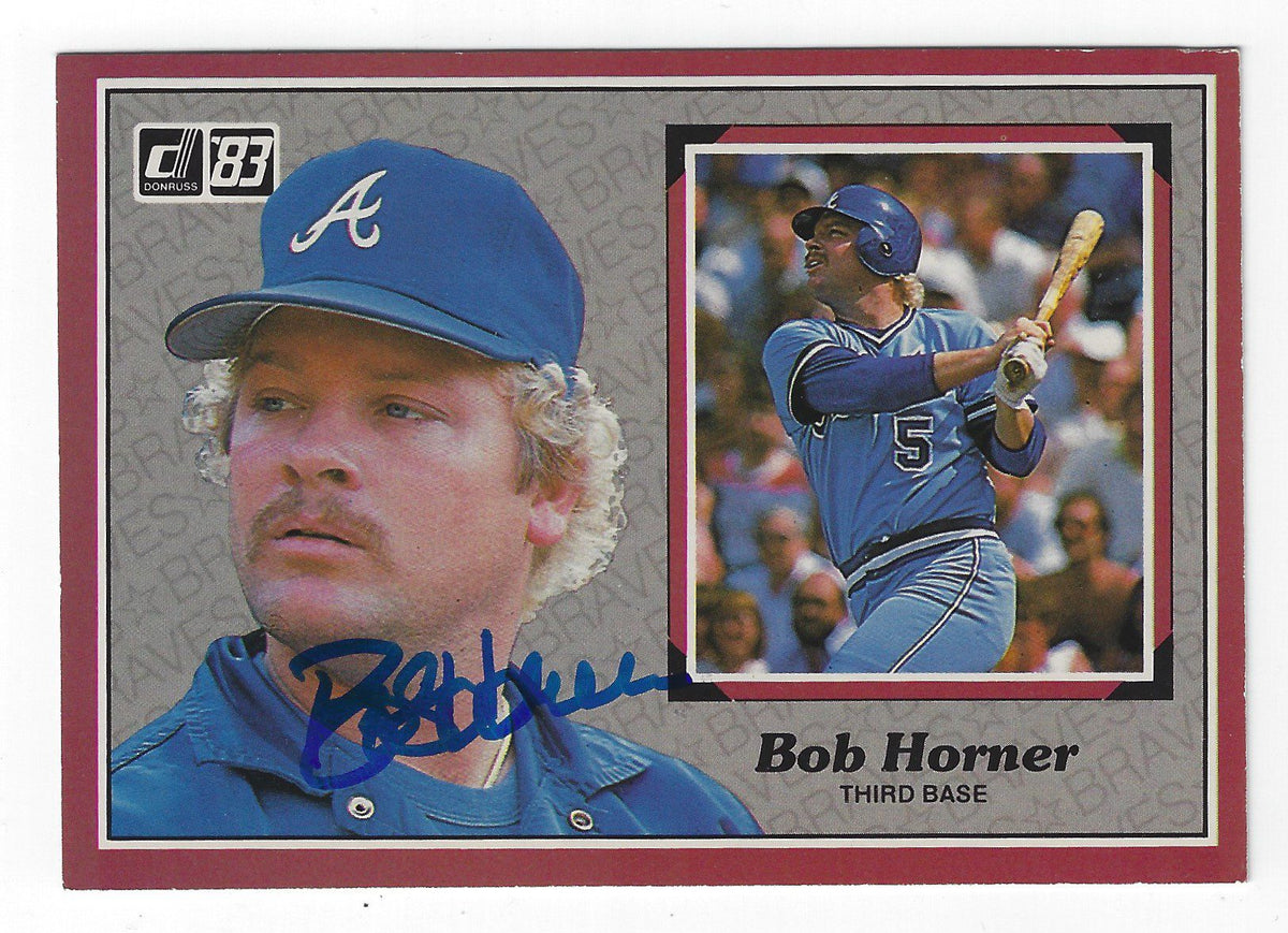 Autographed 1983 BOB HORNER Donruss Action All Star Card