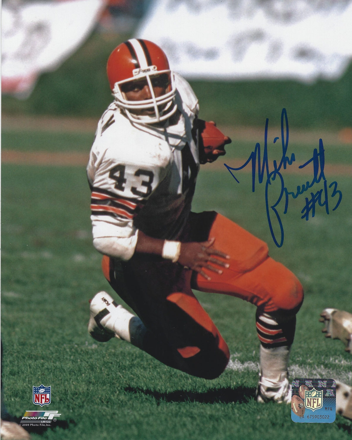 Autographed MIKE PRUITT 8x10 Cleveland Browns Photo