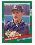 Autographed RANDY TOMLIN 1991 Donruss Card