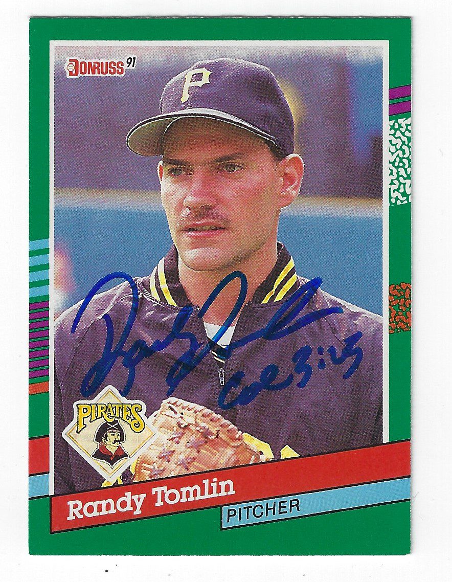 Autographed RANDY TOMLIN 1991 Donruss Card