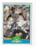 LEE SMITH Autographed Boston Red Sox 1989 Score Card