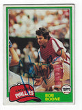 Autographed BOB BOONE 1981 Topps card