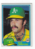 Autographed RICK LANGFORD 1981 Topps Card