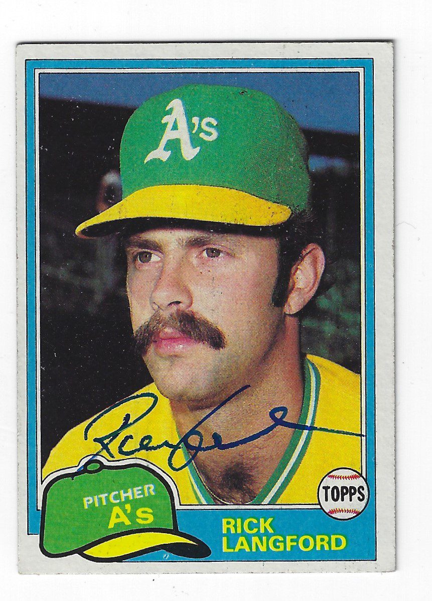 Autographed RICK LANGFORD 1981 Topps Card