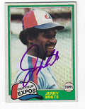Autographed JERRY WHITE 1981 Topps Card