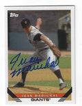 Autographed JUAN MARICHAL 2019 TOPPS Archives Card