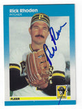 Autographed RICK RHODEN Pittsburgh Pirates 1987 Fleer Card