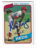 Autographed RAY KNIGHT 2004 Topps All Time Fan Favorites Card