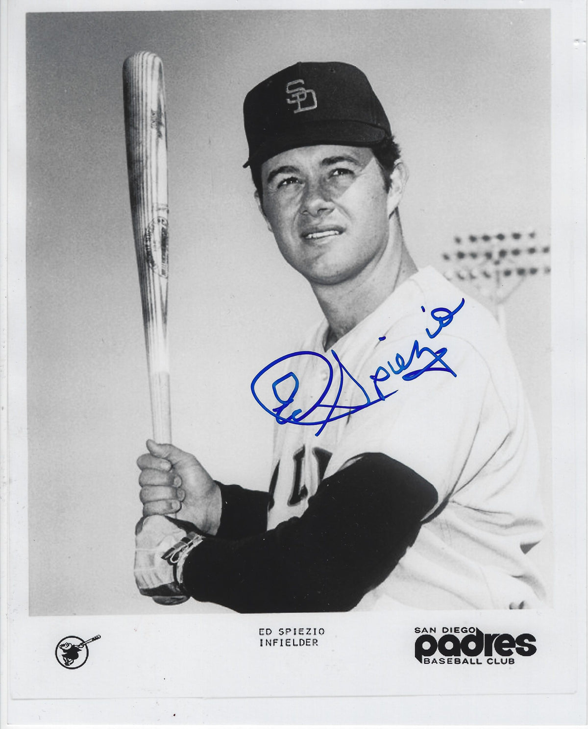 AUTOGRAPHED ED SPIEZIO 8X10 San Diego Padres photo
