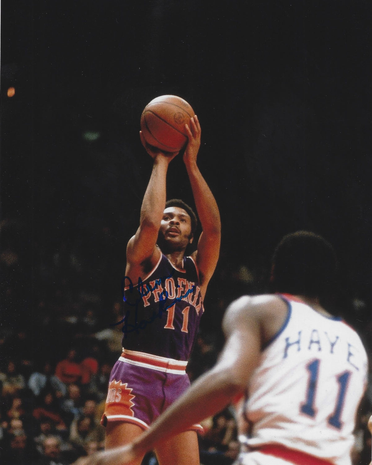 Autographed CLEM HASKINS Phoenix Suns  8X10 Photo