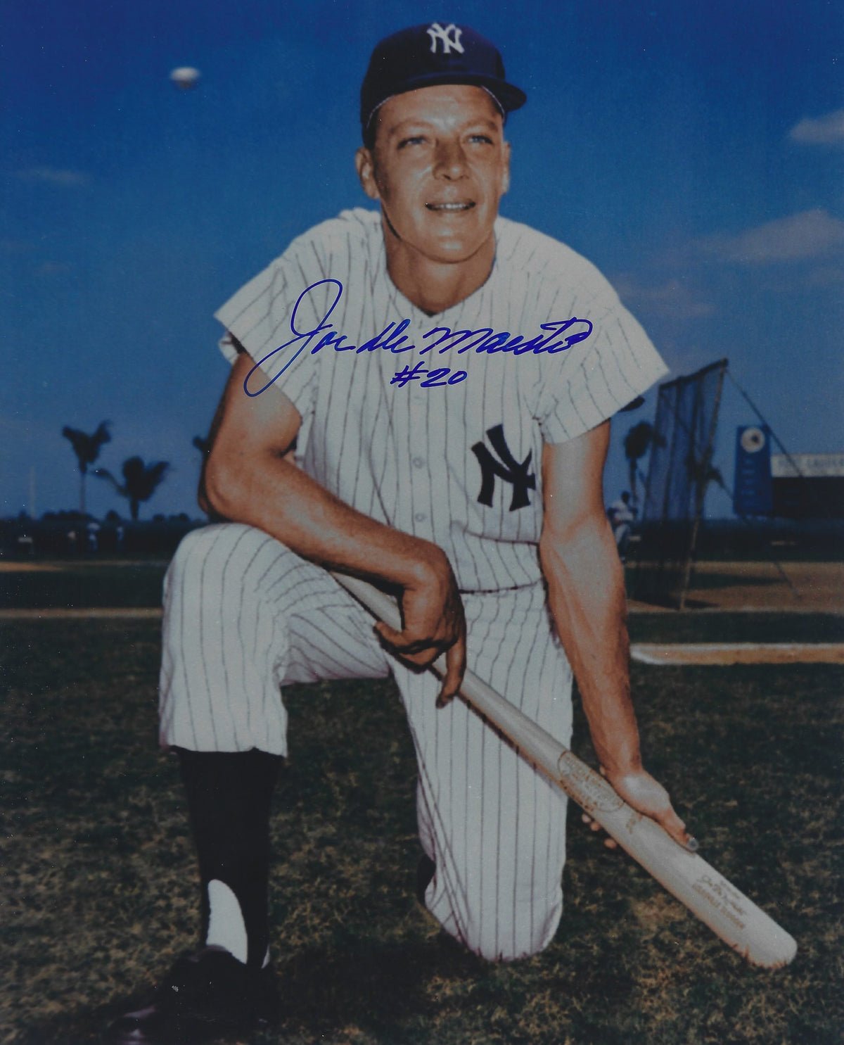 AUTOGRAPHED JOE DEMAESTRI 8x10 New York Yankees Photo