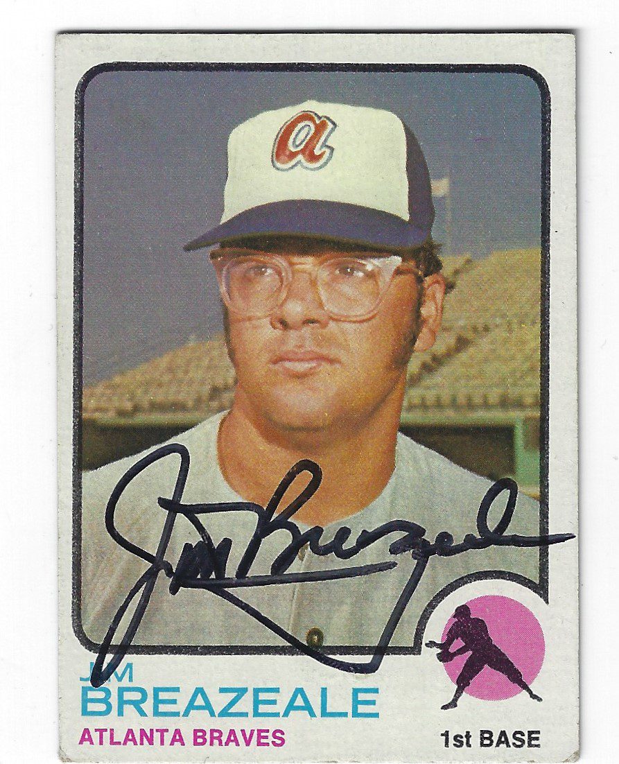Autographed JIM BREAZEALE 1973 Topps Card