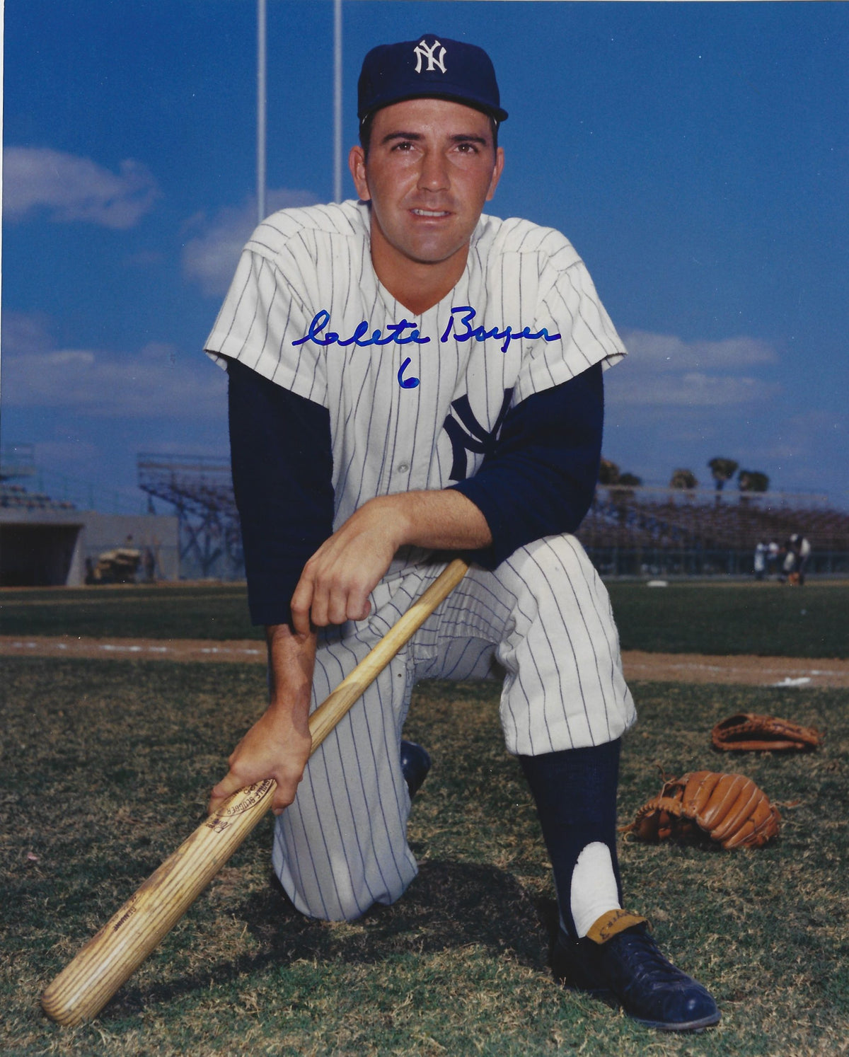 AUTOGRAPHED CLETE BOYER 8x10 New York Yankees Photo