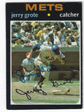 Autographed Jerry Grote 1971 Topps Autographed New York Mets Card #278