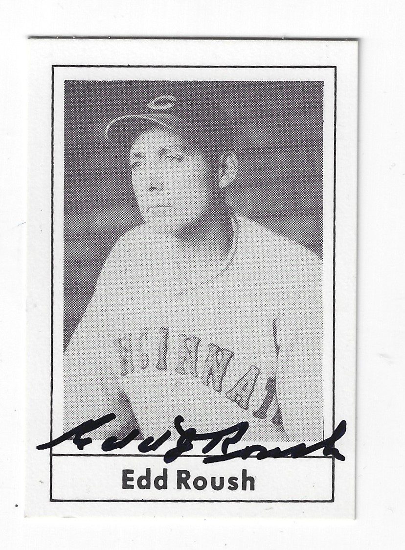 Autographed EDD ROUSH Cincinnati Reds 1978 Grand Slam Card