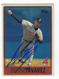 Autographed JULIAN TAVAREZ 1997 Topps Card