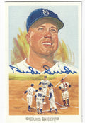 Autographed DUKE SNIDER Brooklyn Dodgers Celebration Perez-Steele Post Card