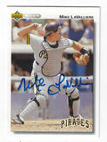 Autographed MIKE LAVALLIERE 1992 Upper Deck Card