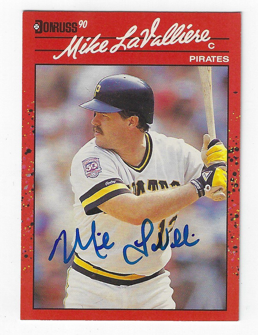 Autographed MIKE LAVALLIERE 1990 Donruss Card