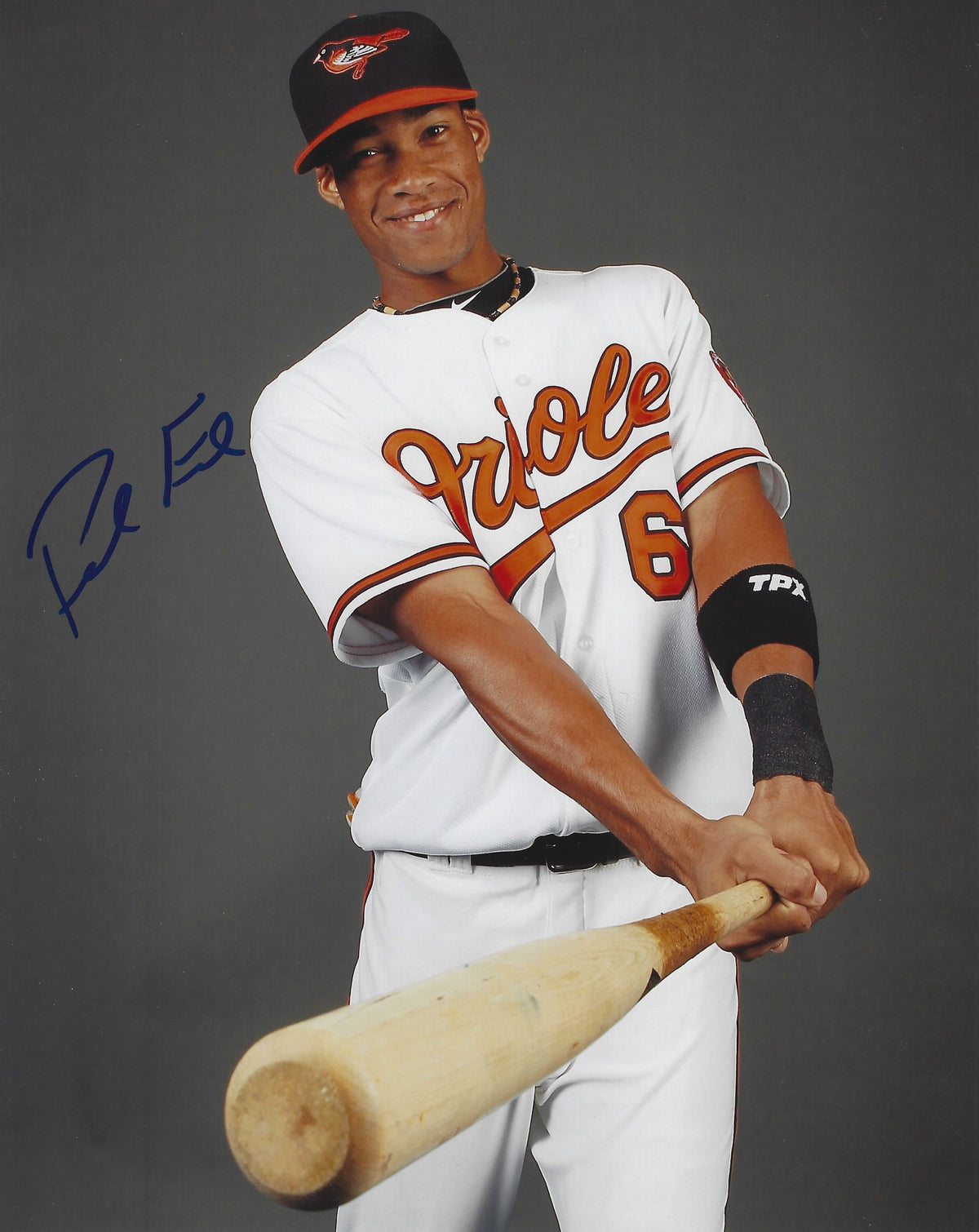 AUTOGRAPHED PEDRO FLORIMAN 8X10 Baltimore Orioles Photo