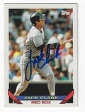 Autographed JACK CLARK 1993 Topps Card