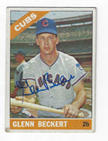 Autographed GLENN BECKERT 1966 Topps Card