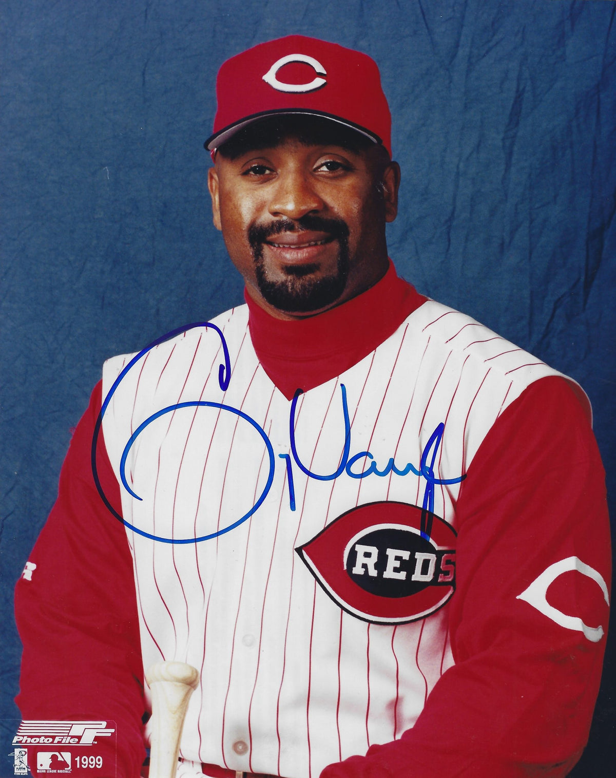 AUTOGRAPHED GREG VAUGHN 8x10 Cincinnati Reds Photo
