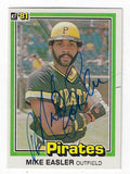 Autographed MIKE EASLER 1981 Donruss Card