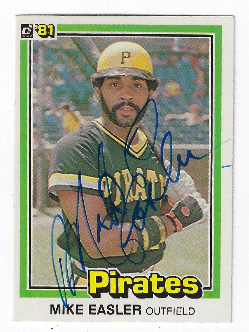 Autographed MIKE EASLER 1981 Donruss Card