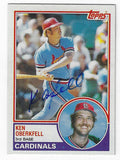 Autographed KEN OBERKFELL 1983 Topps card