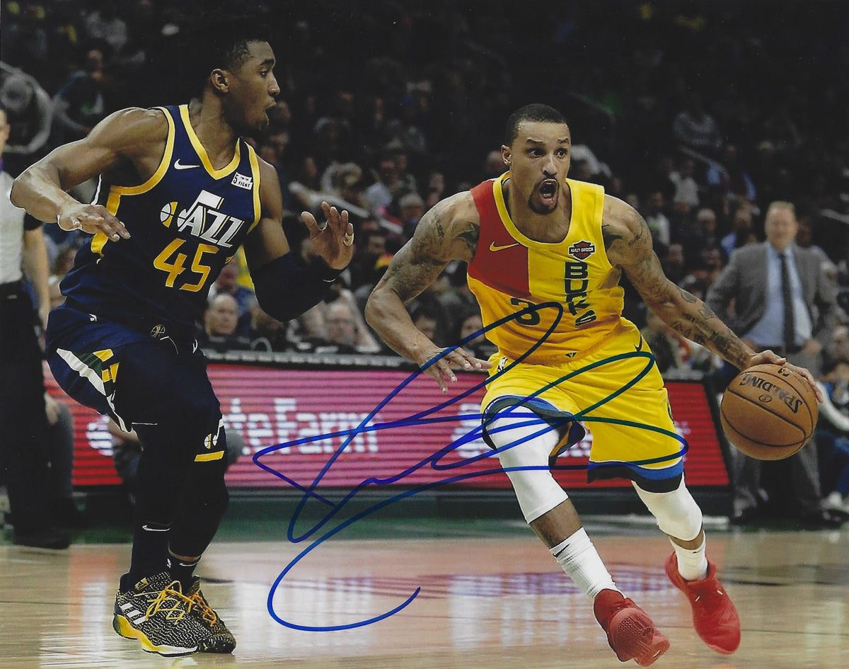 AUTOGRAPHED GEORGE HILL 8X10 MILWAUKEE BUCKS Photo