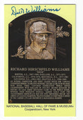 Autographed Dick Williams Hall of Fame Gold Plaque