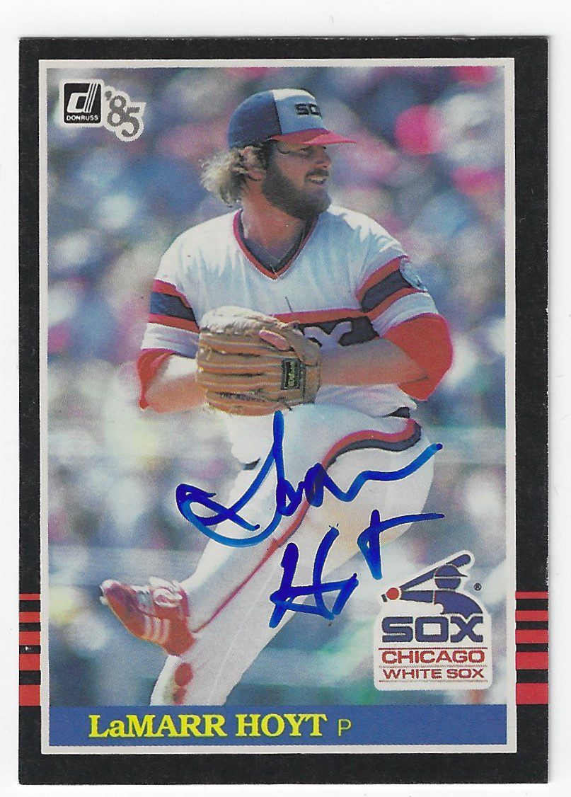 Autographed LAMARR HOYT 1985 Donruss Card