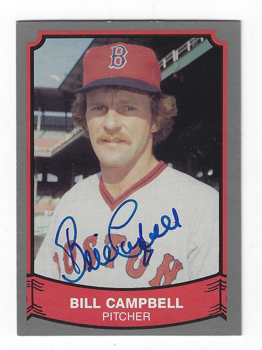 Autographed BILL CAMPBELL Boston Red Sox 1989 Pacific Legends Card