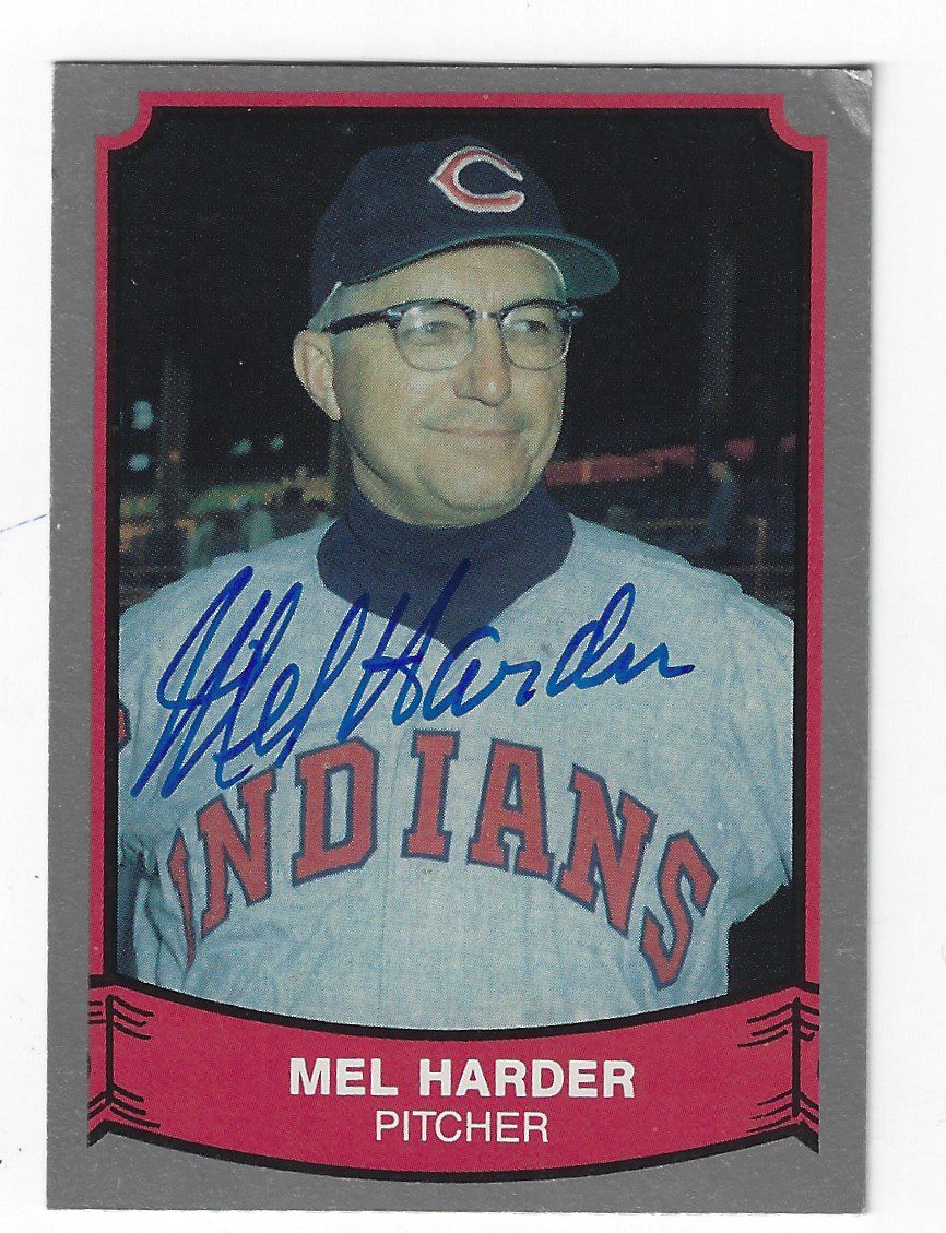 Autographed  MEL HARDER Cleveland Indians 1989 Pacific Legends Card