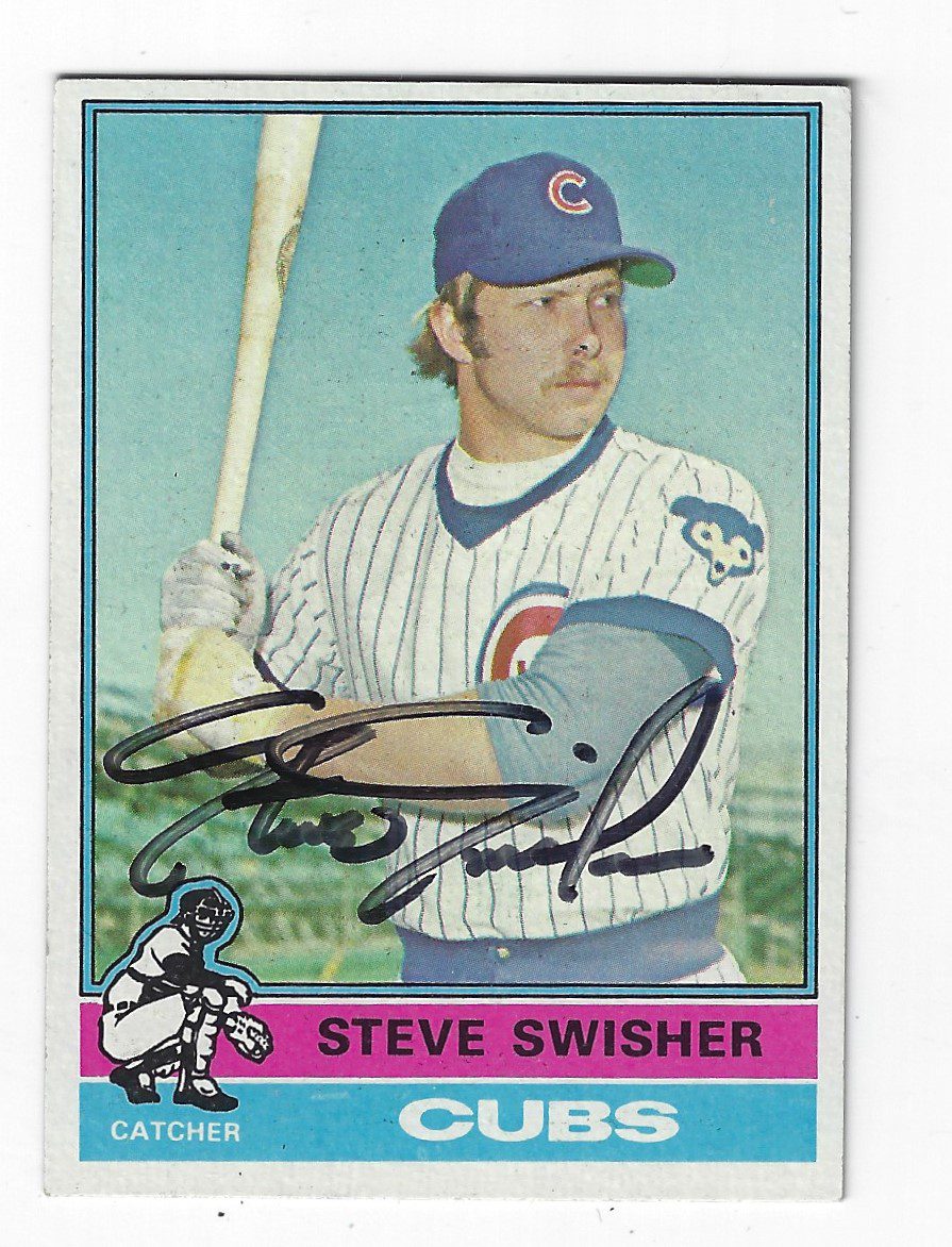 Autographed STEVE SWISHER 1976 Topps Card
