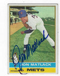 Autographed JON MATLACK 1976 Topps card